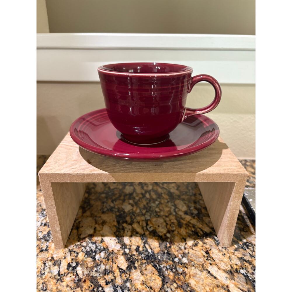 Fiesta Ware Cinnabar Cup and Saucer